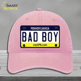Bad Boy Pennsylvania State Novelty License Plate Hat Unconstructed Cotton / Pink