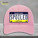 Spoiled Pennsylvania State Novelty License Plate Hat Unconstructed Cotton / Pink