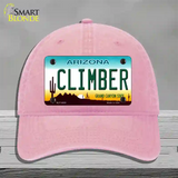 Arizona Climber Novelty License Plate Hat Unconstructed Cotton / Pink