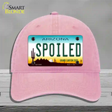 Arizona Spoiled Novelty License Plate Hat Unconstructed Cotton / Pink
