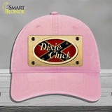 Dixie Chick Confederate Novelty License Plate Hat Unconstructed Cotton / Pink