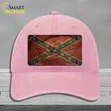 We The People Confederate Novelty License Plate Hat Unconstructed Cotton / Pink