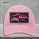 Classy Sassy Novelty License Plate Hat Unconstructed Cotton / Pink