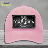 POW MIA Novelty License Plate Hat Unconstructed Cotton / Pink