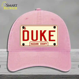 Duke Novelty License Plate Hat Unconstructed Cotton / Pink