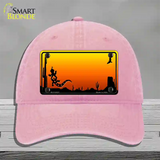 Lizard Blank Scenic Novelty License Plate Hat Unconstructed Cotton / Pink