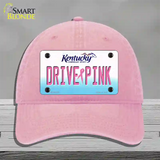 Drive Pink Kentucky Novelty License Plate Hat Unconstructed Cotton / Pink