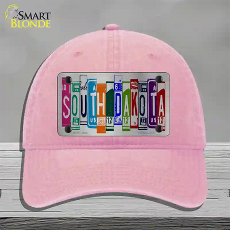 South Dakota License Plate Art Novelty License Plate Hat Unconstructed Cotton / Pink