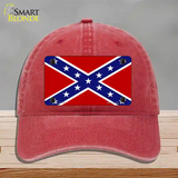Confederate Flag Novelty License Plate Hat Unconstructed Cotton / Red