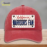 Warriors Fan California Novelty License Plate Hat Unconstructed Cotton / Red