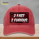 2 Fast 2 Furious Novelty License Plate Hat Unconstructed Cotton / Red