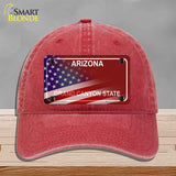 Arizona with American Flag Novelty License Plate Hat HAT-MLP-12471