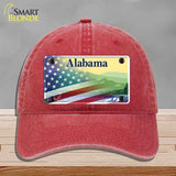 Alabama with American Flag Novelty License Plate Hat HAT-MLP-12475