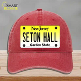 Seton Hall Novelty License Plate Hat Unconstructed Cotton / Red