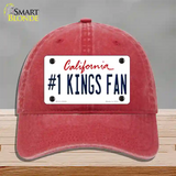 Number 1 Kings Fan California Novelty License Plate Hat Tag Unconstructed Cotton Red