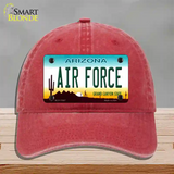Air Force Arizona Novelty License Plate Hat Tag Unconstructed Cotton Red