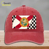 Florida Racing Flag Novelty License Plate Hat Tag Unconstructed Cotton Red