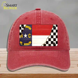 North Carolina Racing Flag Novelty License Plate Hat Tag Unconstructed Cotton Red
