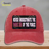 The Dork Side Novelty License Plate Hat Tag Unconstructed Cotton Red