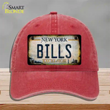 Bills Excelsior New York Rusty Novelty License Plate Hat Tag Unconstructed Cotton Red