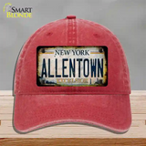Allentown Excelsior New York Rusty Novelty License Plate Hat Tag Unconstructed Cotton Red