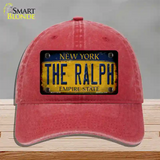 The Ralph New York Rusty Novelty License Plate Hat Tag Unconstructed Cotton Red