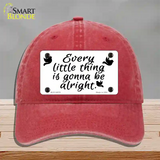 Every Little Thing Novelty License Plate Hat Unconstructed Cotton / Red