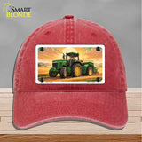 Tractor Sunset Novelty License Plate Hat HAT-MLP-14508