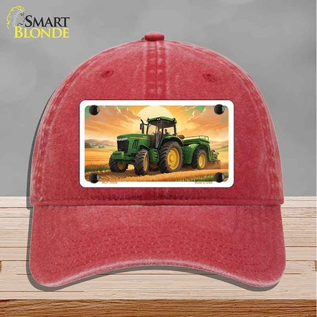 Tractor Sunset Novelty License Plate Hat HAT-MLP-14508