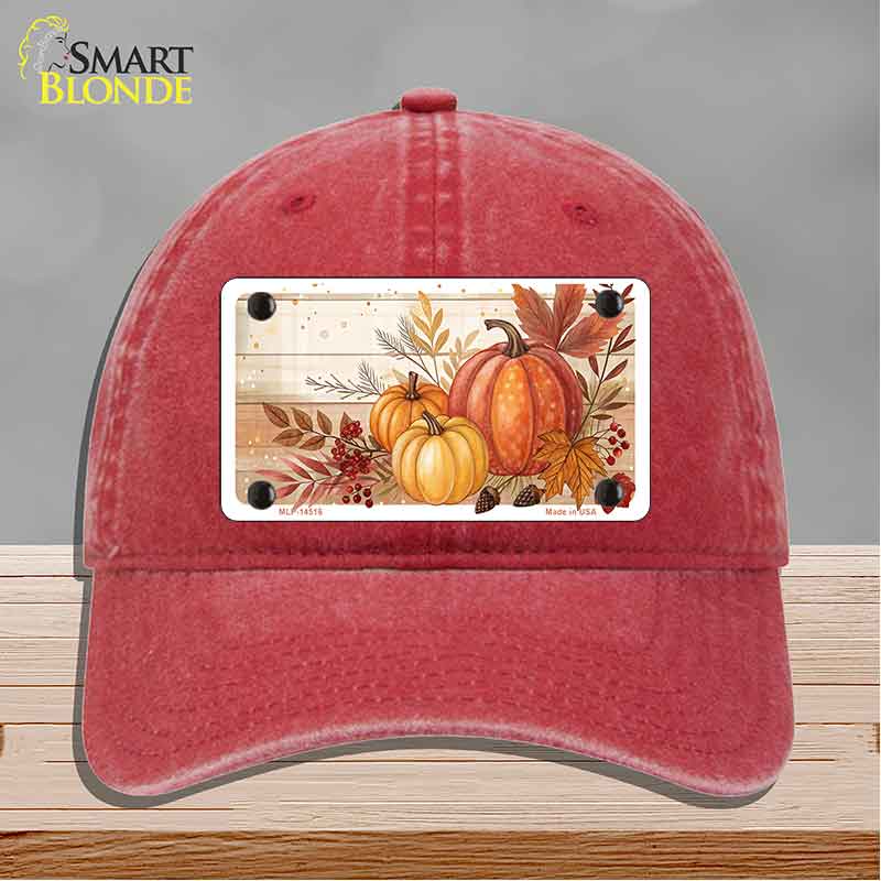 Autumn Pumpkins & Leaves Novelty License Plate Hat HAT-MLP-14516