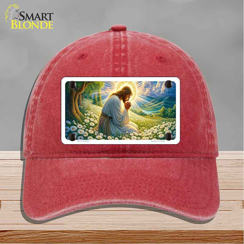 Jesus Praying Novelty License Plate Hat HAT-MLP-14521