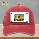 Just Here for the Hookups Novelty License Plate Hat HAT-MLP-14531