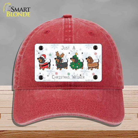 Just a Christmas Weiner Novelty License Plate Hat HAT-MLP-14552
