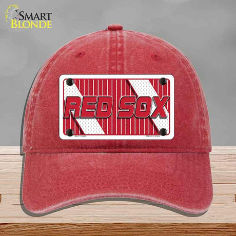 RED SOX Graphic Novelty License Plate Hat HAT-MLP-14568 Unconstructed Cotton Red