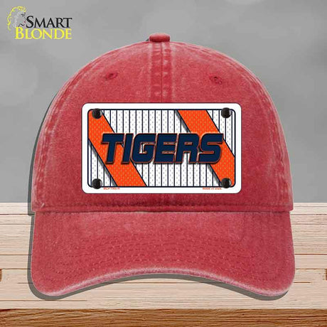 TIGERS Graphic Novelty License Plate Hat HAT-MLP-14574 Unconstructed Cotton Red