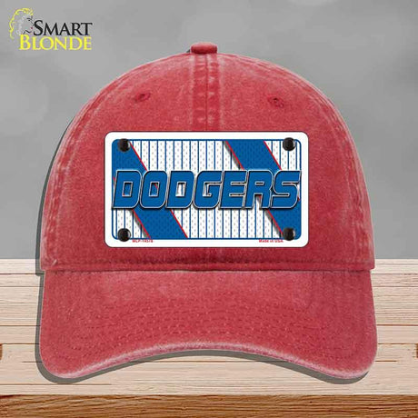 DODGERS Graphic Novelty License Plate Hat HAT-MLP-14578 Unconstructed Cotton Red
