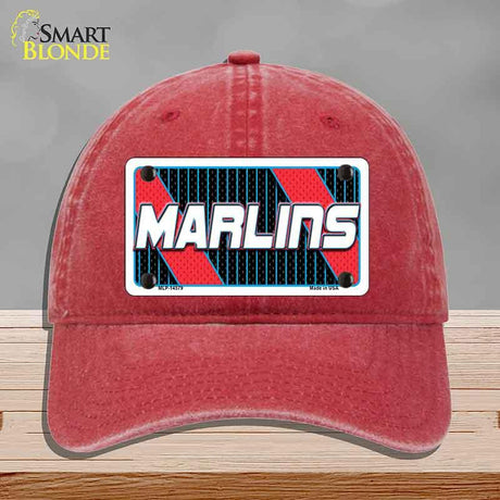 MARLINS Graphic Novelty License Plate Hat HAT-MLP-14579 Unconstructed Cotton Red