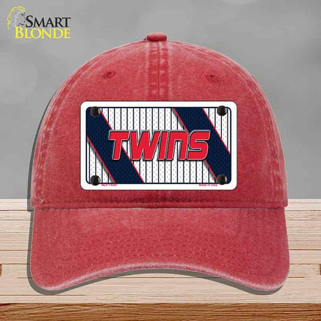 TWINS Graphic Novelty License Plate Hat HAT-MLP-14581 Unconstructed Cotton Red