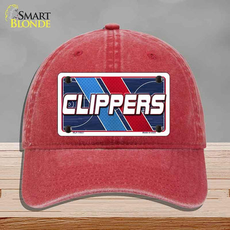 Red cap with 'CLIPPERS' logo on a gray background
