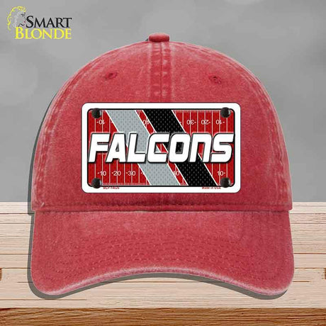 FALCONS Graphic Novelty License Plate Hat HAT-MLP-14626 Unconstructed Cotton Red