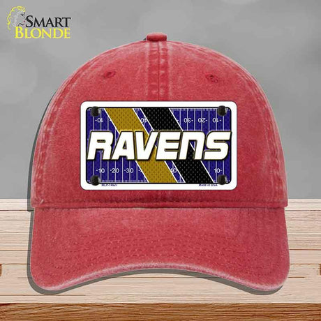 RAVENS Graphic Novelty License Plate Hat HAT-MLP-14627 Unconstructed Cotton Red