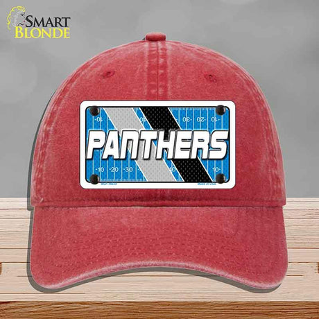 PANTHERS Graphic Novelty License Plate Hat HAT-MLP-14629 Unconstructed Cotton Red