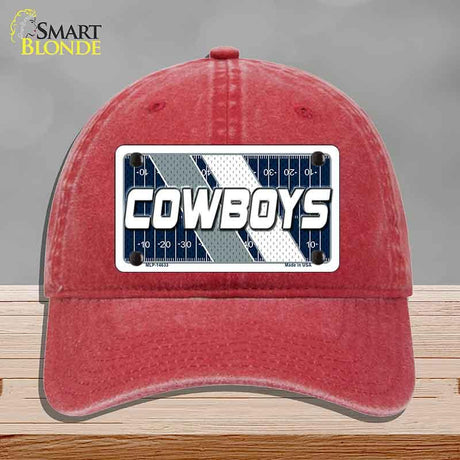 COWBOYS Graphic Novelty License Plate Hat HAT-MLP-14633 Unconstructed Cotton Red