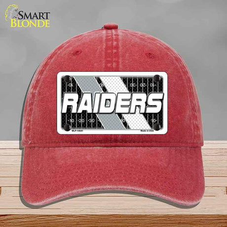 RAIDERS Graphic Novelty License Plate Hat HAT-MLP-14641 Unconstructed Cotton Red