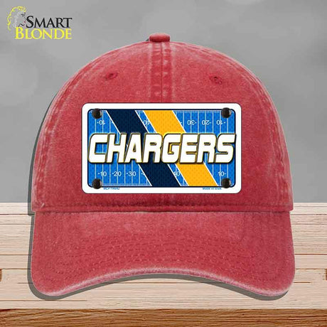 CHARGERS Graphic Novelty License Plate Hat HAT-MLP-14642 Unconstructed Cotton Red
