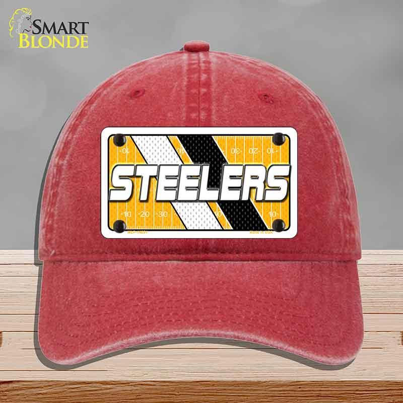 STEELERS Graphic Novelty License Plate Hat HAT-MLP-14651 Unconstructed Cotton Red