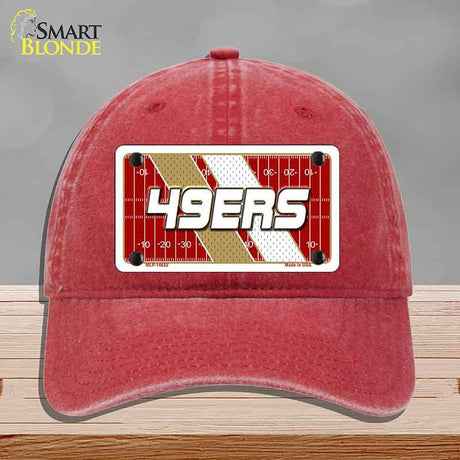 49ERS Graphic Novelty License Plate Hat HAT-MLP-14652 Unconstructed Cotton Red