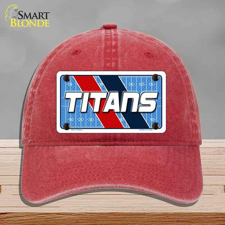 TITANS Graphic Novelty License Plate Hat HAT-MLP-14655 Unconstructed Cotton Red