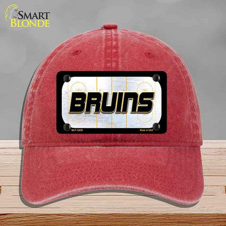 BRUINS Graphic Novelty License Plate Hat HAT-MLP-14658 Unconstructed Cotton Red