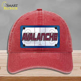 AVALANCHE Graphic Novelty License Plate Hat HAT-MLP-14663 Unconstructed Cotton Red